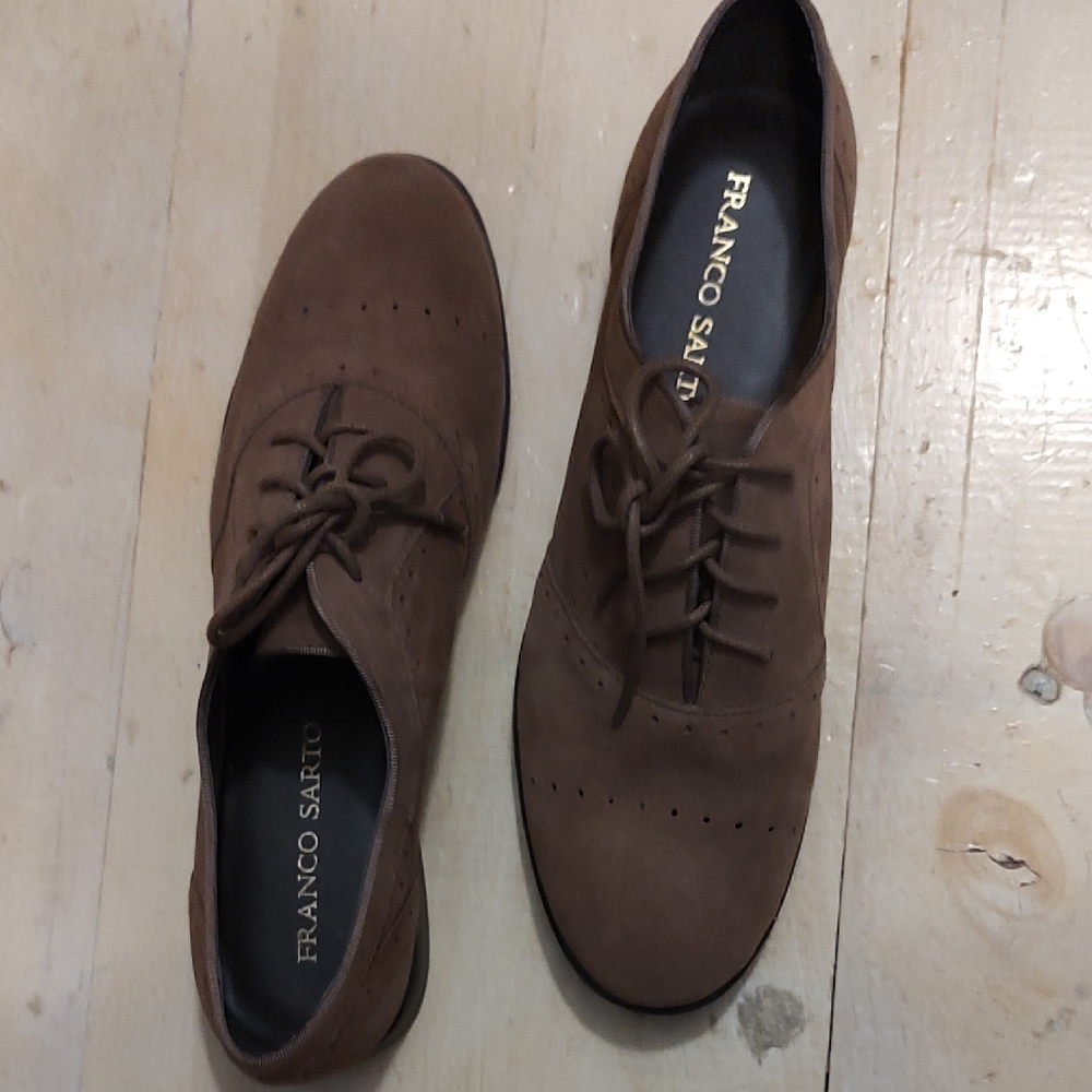Franco Sarto Women's Suede Brown Oxfords